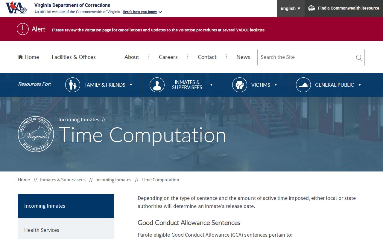VADOC sentence time computation for Keen Mountain release dates